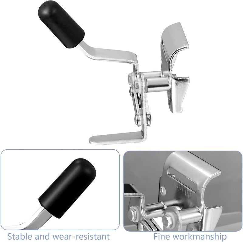 DaisyInner Heavy Duty Wheelchair Brakes Wheel Locks (Pack of 2) Wheelchair Parts Mount Bolt on Style for 7/8 Inch Tubing Universal Wheel Lock Brake Assembly Medical Transport Chair Brake Side(Silver) - Image 3